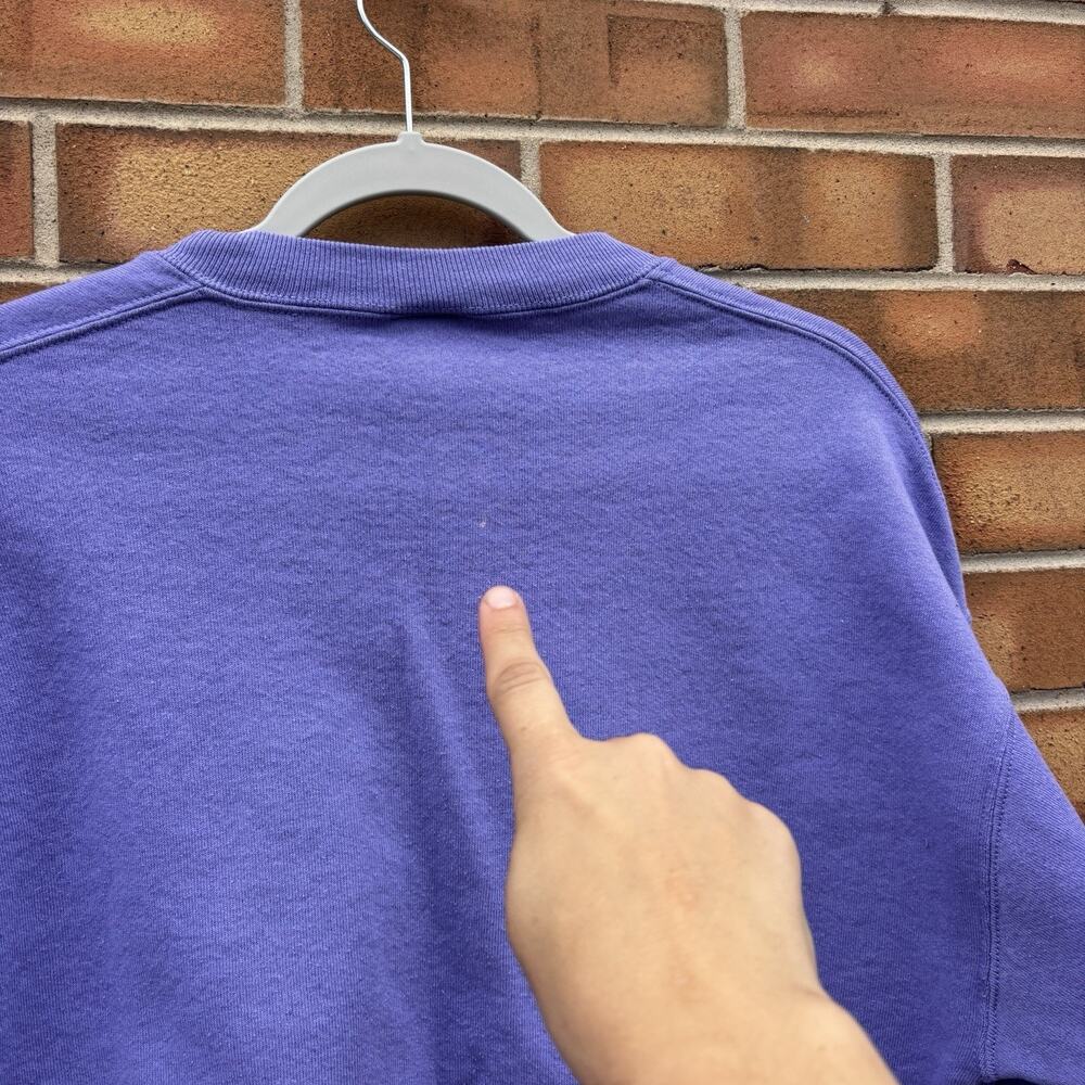 Vintage 90s Jerzees Purple Retro Vail Colorado Mountains Crewneck Sweatshirt - Picture 4 of 8